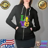 I love lacrosse mardI gras costume Full Zip Hooded