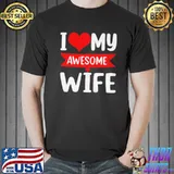 I love my wife red heart Valentines day matching couple Unisex