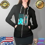 I wear teal for my mother in law cervical cancer awareness Full Zip Hooded