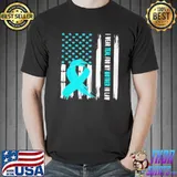 I wear teal for my mother in law cervical cancer awareness shirt