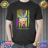 Keep Mardi Gras Great Trump Mardi Gras 2022 USA Flag T-Shirt