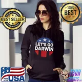 Lets Go Darwin Funny Sarcastic Women Men Let’s Go Darwin T-shirt