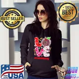 Love Lunch Lady Heart Valentine's Day Cafeteria Worker T-Shirt