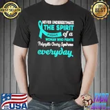 Never underestimate the spirit fight of a woman fights polycystic ovary syndrome shirt