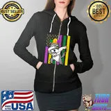 Nice American Flag Mardi Gras Schnauzer Dog Festival Puppy Lover T-Shirt Full Zip Hooded