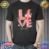Nice Buffalo Plaid Gnome Love Pediatric Nurse Valentines Day T-Shirt