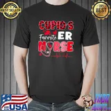 Nice Cupid's Favorite Er Nurse Medical Valentine Day Nursing T-Shirt