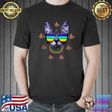 Nice Cute New Orleans Cat Wearing Sunglasses Fat Tuesday Parade T-shirt