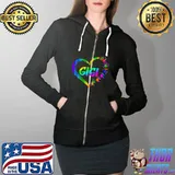 Nice Gradient Heart Shape Gigi Shirt Full Zip Hooded