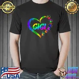 Nice Gradient Heart Shape Gigi Shirt Unisex