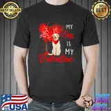 Nice Heart Tree My Dog Is My Valentine Yellow Labrador Shirt Unisex