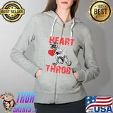 Nice Kids Heartthrob Valentines Day Cool Dinosaur T-Rex V-day Boys T-Shirt Full Zip Hooded