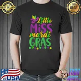Nice Kids Little Miss Mardi Gras funny Mardi Gras 2022 T-Shirt Unisex