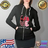 Nice Love Respiratory Therapist Valentines Day Red Plaid Hearts T-Shirt Full Zip Hooded