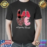 Nice Love Respiratory Therapist Valentines Day Red Plaid Hearts T-Shirt