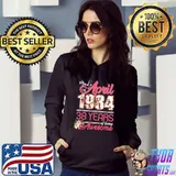 Nice Made In April 1984 Floral 38 Year Old 38th Birthday Queen T-Shirt