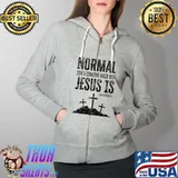 Nice Normal Isn't Coming Back But Jesus Is Revelation 14 T-Shirt Full Zip Hooded