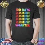 Official 100 Days Smarter Happy 100th Day Of School Student Teacher T-Shirt Unisex