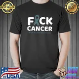 Official Fuck Cancer Brain Cancer Awareness Gray Ribbon Family T-shirt
