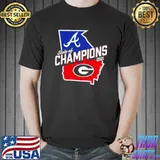 Official Georgia Bulldogs X Atlanta Braves Fanatics Branded Women’s 2021 State Of Champions Unisex