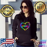 Official Gradient Heart Shape Grandma Shirt