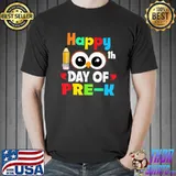 Official Happy 100th Day Of Pre K Owl Teacher Student Girls Kids T-Shirt Unisex