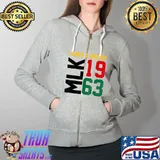 Official Martin Luther King Day I Have A Dream Black History MLK Day T-Shirt Full Zip Hooded