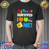 Official My Teacher Survived 100 Days Of Me School T-Shirt Unisex