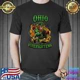Official Ohio Firefighters Irish Fir Na Tine St Patricks Day Gift Raglan Baseball T Shirt