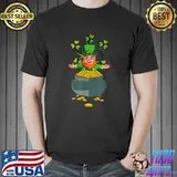 Official Shamrock Clover Pot Of Gold Leprechaun Irish St Patricks Day T-Shirt Unisex