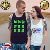 Official St Patricks Day Clovers Faces Shamrocks Irish Boys Girl Kids T-Shirt Tank Top