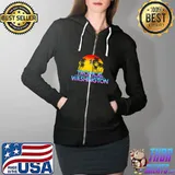 Official Washington UK Funny British Weather T- Full Zip Hooded