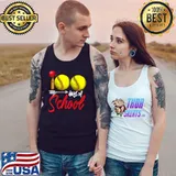 Original 100 Days of School Softball Teacher Kids 100th Day Softball T-Shirt Tank Top