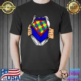 Original Autism Awareness Superhero Puzzle Costume T-shirt