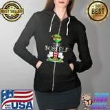 Original Boss Elf wearing Mask Toilet Paper Christmas T- Full Zip Hooded
