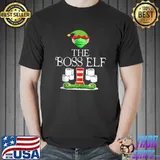 Original Boss Elf wearing Mask Toilet Paper Christmas T- Unisex