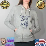 Original Cabo San Lucas Mexico Baja California Retro T- Full Zip Hooded
