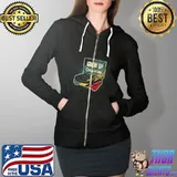 Original Grow Up Classically Retro Vinyl DJ Turntable LP Premium T-Shirt Full Zip Hooded