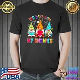 Original Happy 100th Day Of School Three Gnomes Virtual Teachers Kids T-Shirt Unisex