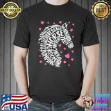 Original Horse Typography Word Art Girls Horseback Riding Equestrian Shirt Unisex