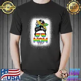 Original Mom Life Pop It Messy Bun Poppin 100th Day School Fidget Toy T-Shirt Unisex