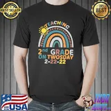 Original Teaching 2nd Grade on Twosday 2222022 Math TeacherT-Shirt