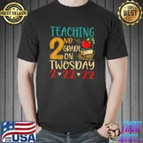 Original Teaching 2nd Grade On Twosday 2222022 Teacher T-Shirt Unisex