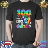 Premium 100 Days Of Kindergarten School Teacher 100th Day Pop It T-Shirt Unisex