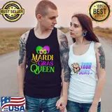 Premium Carnival Party Confetti Outfit - Mardi Gras Queen Crow T-Shirt Tank Top