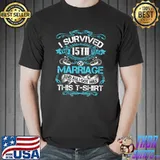 Premium I Survived 15 Years Of Marriage 15th Wedding Anniversary T-Shirt