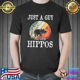Premium Just A Guy Who Loves Hippos T-shirt