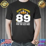 Premium Just Turned 89 Cold One For The Old One 89th Birthday Beer T-Shirt Unisex
