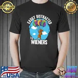 Premium Mens Wiener Dad Dachshund Dog Easily Distracted By Wieners Premium T-Shirt