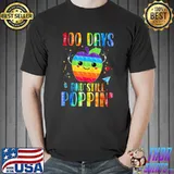 Premium Poppin My Way Through 100 Days Funny 100th Day Of School Kid T-Shirt Unisex